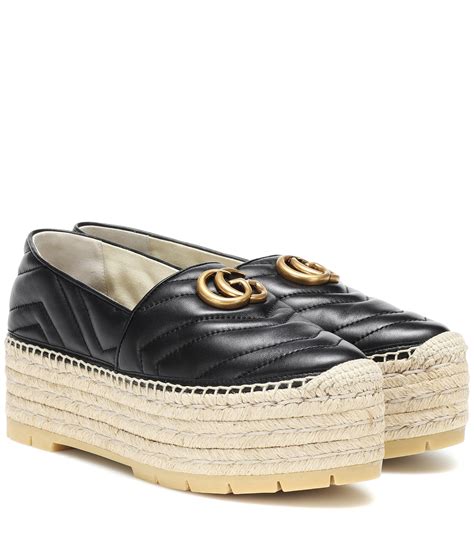 women's gucci espadrille|Gucci platform espadrilles women.